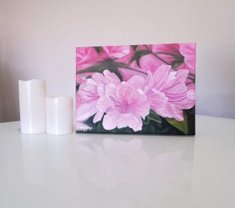 Azaleas Flower Oil Painting | Fragile Love