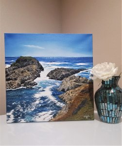 Canvas Prints of the Original The Rocky California Beach