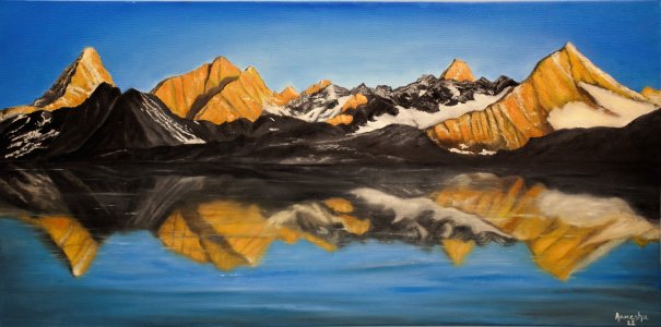 Painting of the Swiss Alps