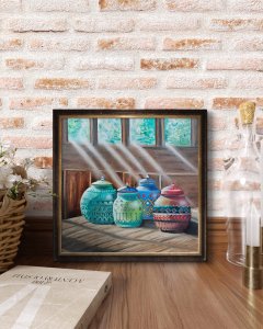Colorful Jars, Pickle Jars of India, Still Life, Life is Colorful, Small decorative jars